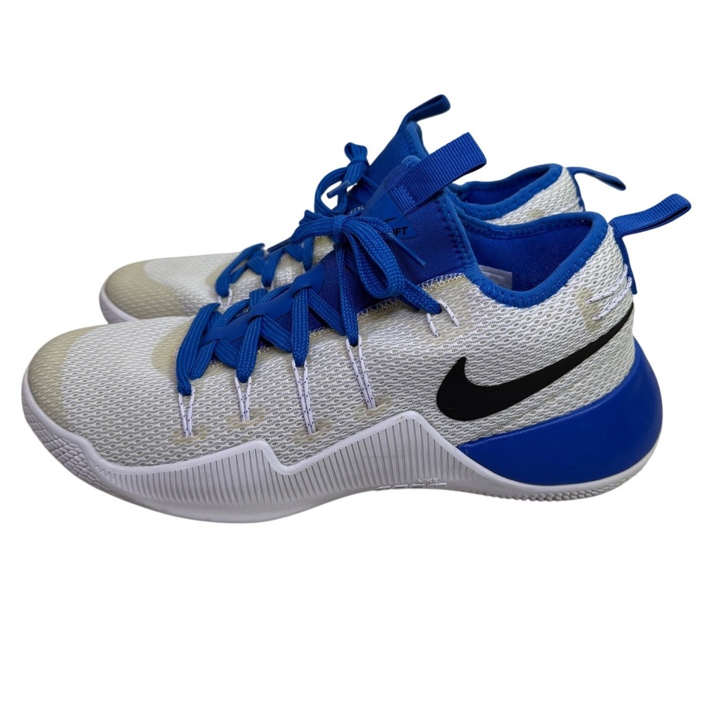 Nike Hypershift Basketball Shoes Mens 8.5 White Blue Zoom Air 844369-104